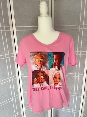 Barbie Pink Graphic 'Self-Care Everyday' Short Sleeve Tee
